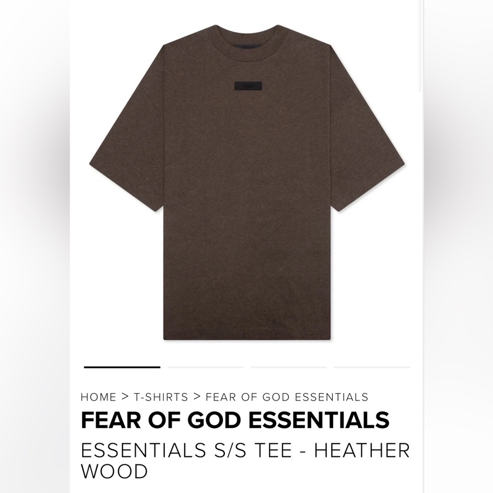 Fear of God Essentials Dark Brown Tee L